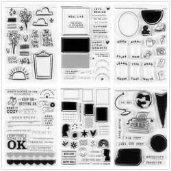 New English Clear Stamp And Cutting Die /Seal For DIY Scrapbooking/Photo Album Decorative Clear Stamp Sheets A7008