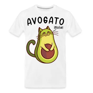 Avogato vegan shirt Avocado Cat Lovers Organicsize   T-shirts for Men Clothing High Quality 100%Cotton Short Sleeve