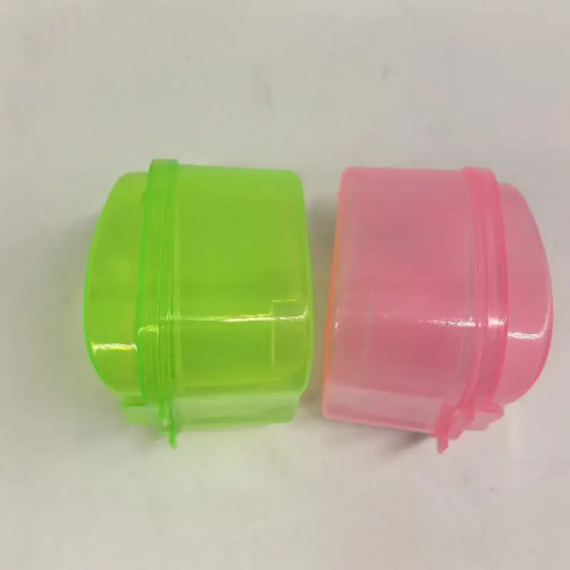 Shaped Denture Case With Drainage Tray Leak Proof Lid Portable For Daily Travel Dental Storage Container