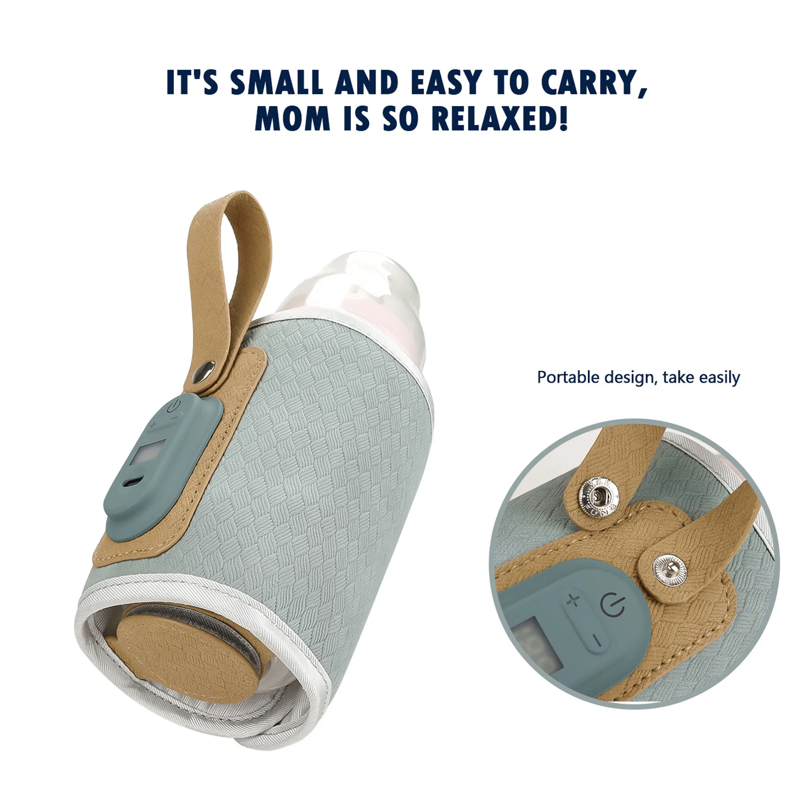 Rechargeable Baby Bottle Warmer Easy to Use Keep Warm Carrying Outing Sleeve Suitable for Hiking Shopping