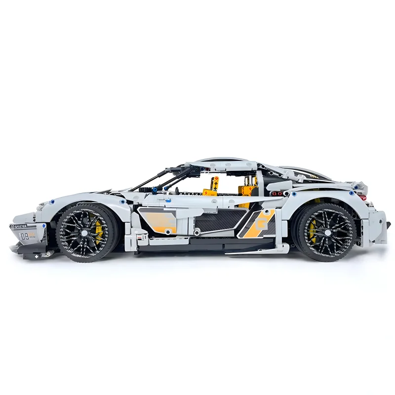 MOYU 88012 Technical Grey MOC Super Sprots Car GT Model Building Blocks Bricks DIY Puzzle Toys Kids Birthday Christmas Gifts