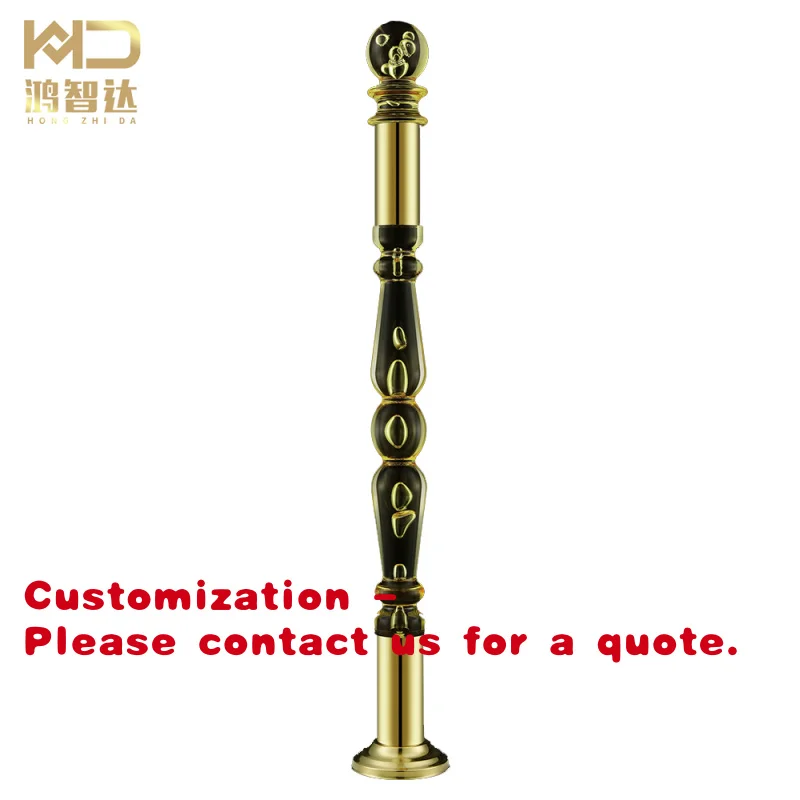 

Изготовленная на заказ роскошная золотая декоративная балюстрада из ПММА-акрила в современном стиле, балюстрада из нержавеющей стали и акрила