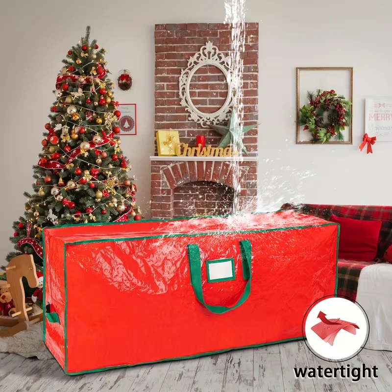 Weihnachtsbaum-Aufbewahrungstasche in Übergröße | Strapazierfähiges PVC-Material, Doppelreißverschlüsse und robuste Griffe, geeignet für Bäume unter 7,5 Fuß.