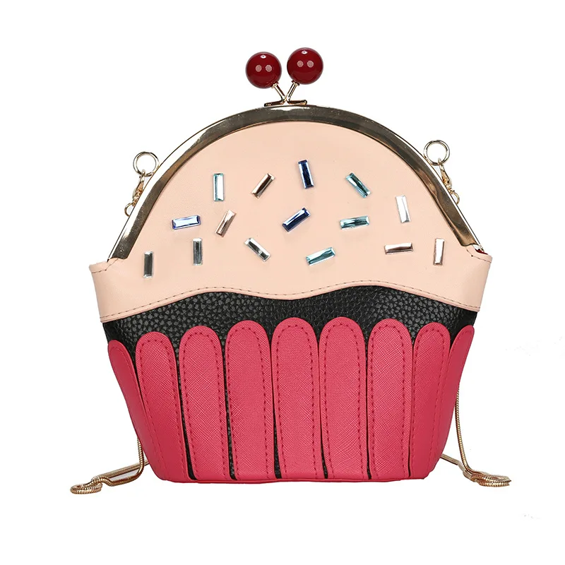 

Fashion cakes modeling diamond party casual purse ladies chain shoulder bag handbag crossbody mini messenger bag flap