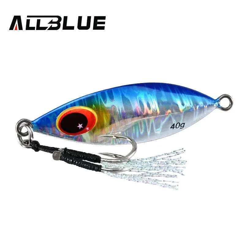 ALLBLUE ATLAS Metal Jig Spoon Lure 20G 30G 40G 60G Artificial Bait Shore Slow Jigging Super Hard Bass Fishing Tackle