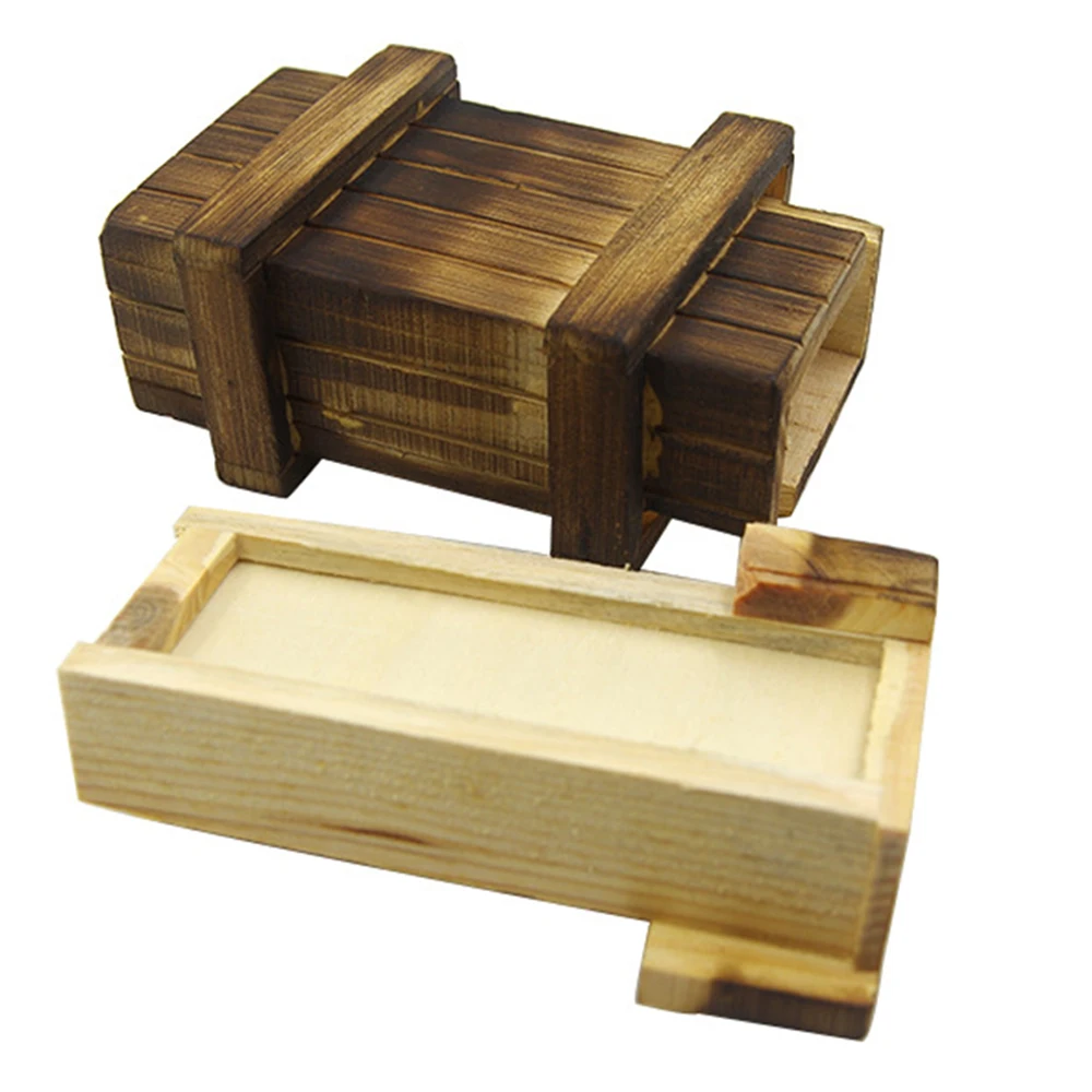Puzzle Box Trap Mystery Brain Teaser Vintage Wooden with Secret Drawer Magic Compartment 3D Toys Adult Educational Gifts