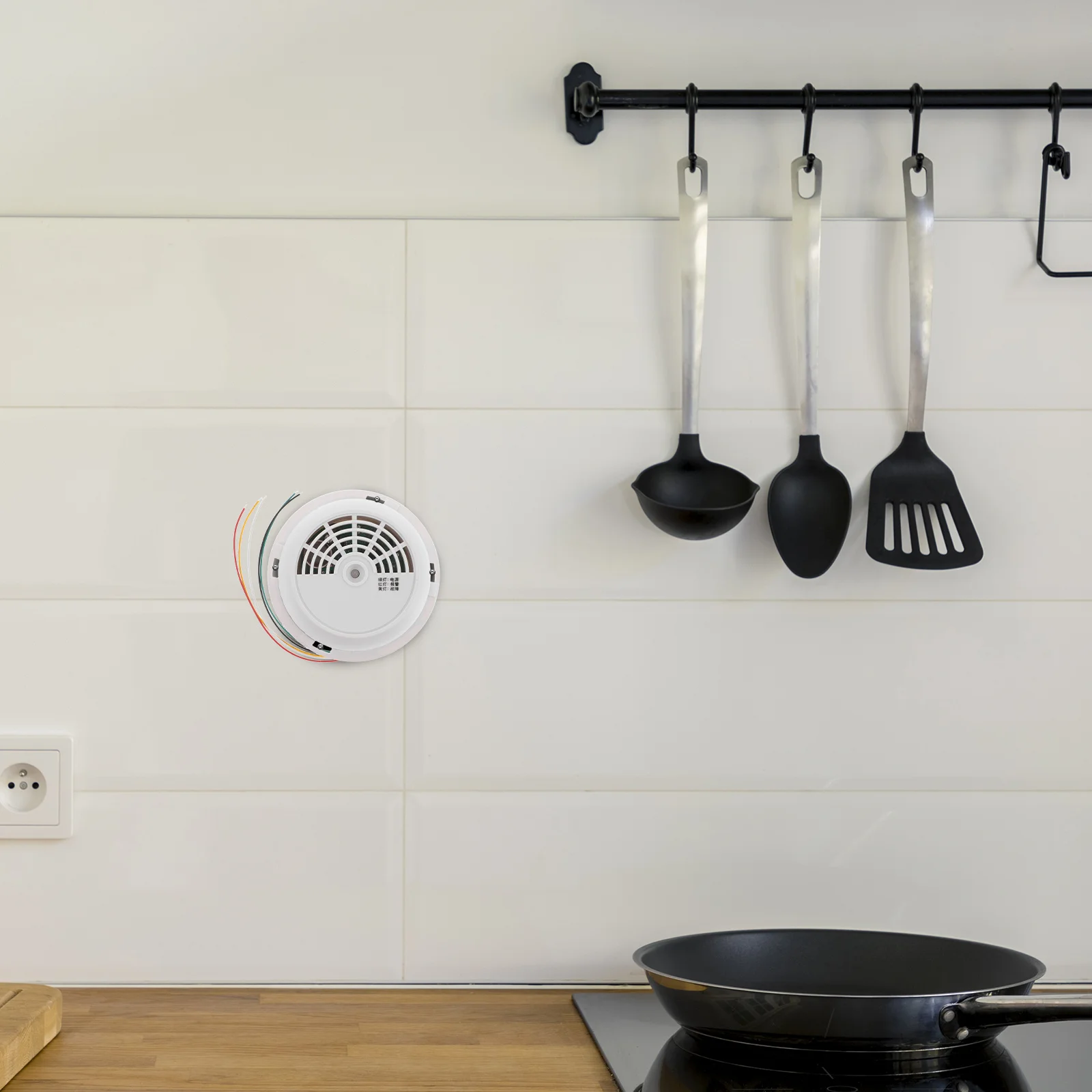 Sensor de detecção de vazamento doméstico para cozinha, gás propano natural, design compacto, alerta de prevenção de perigo