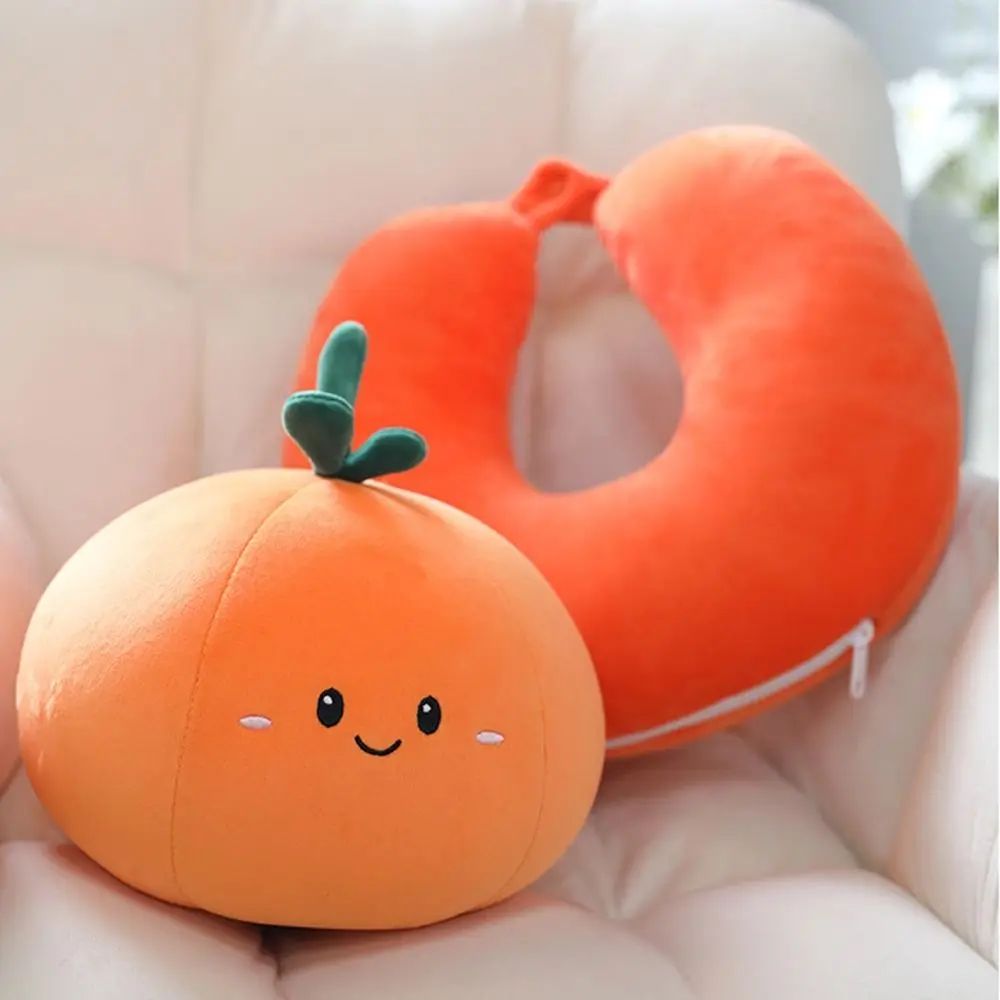 

Подушка-трансформер 2-в-1 U-образной формы: мультяшная, из короткого плюша, милая, в форме фрукта, с наполнителем из пенополиуретана, для офиса и сна