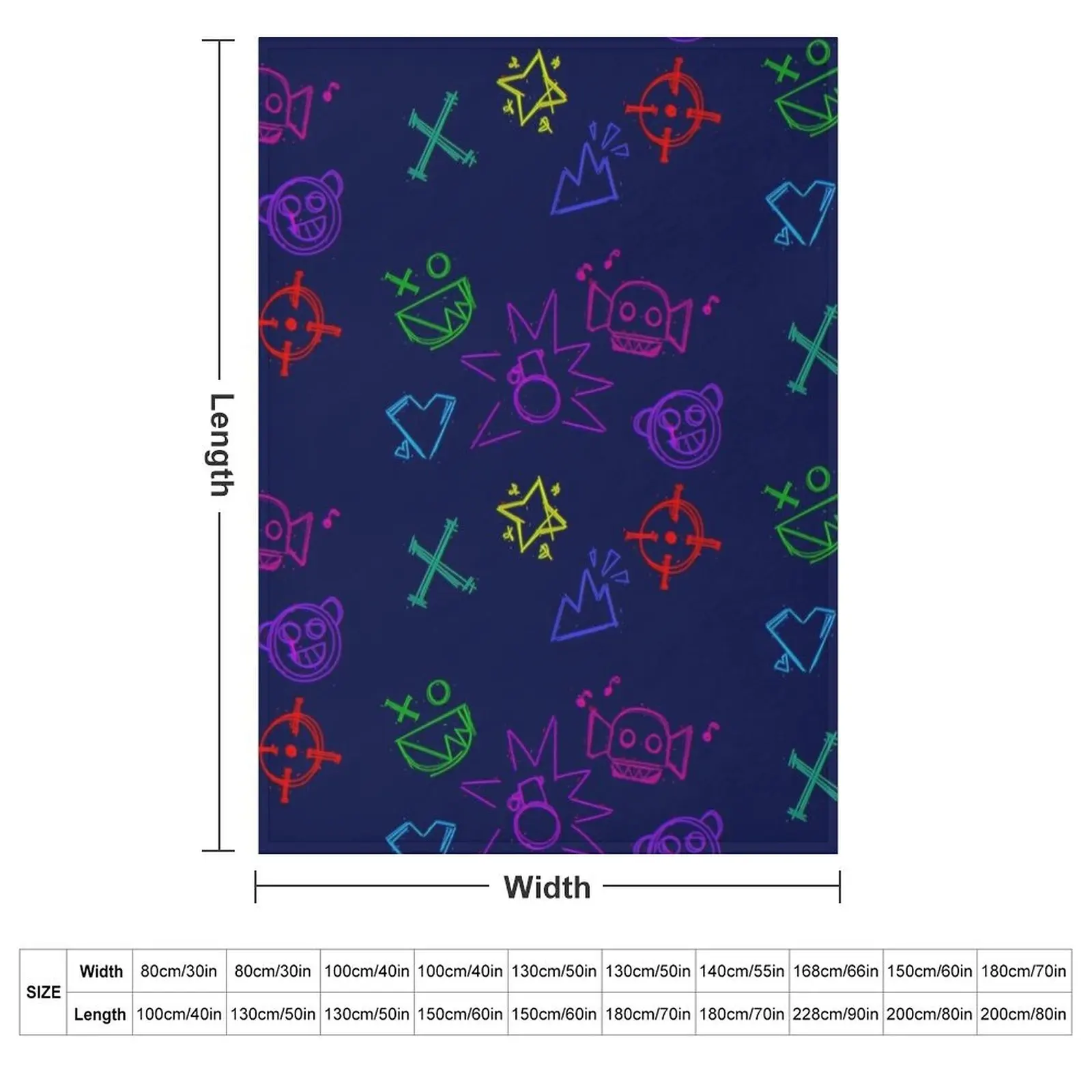 Jinx Scribbles Throw Blanket Custom for winter Blankets