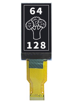 3.3V 0.96'' OLED Display 64*128 64x128 SH1107 SPI Serial IIC I2C Plug-In 12P Adapter Seat Port White QT1107P12A
