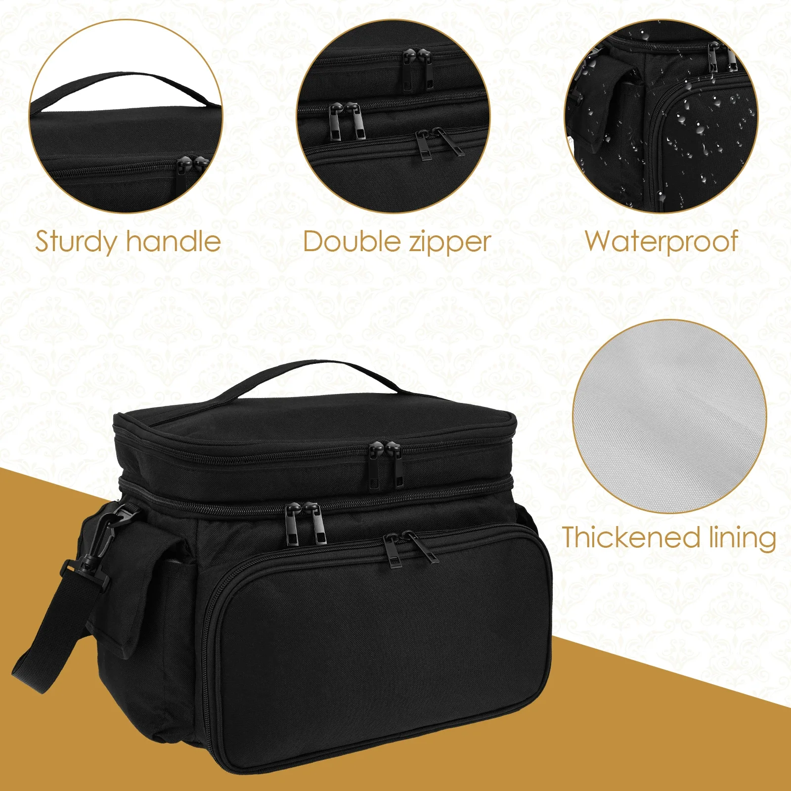 Large Sewing Bag Wool Knitting Yarn Tote Storage Bag Wool Crochet Hook Knitting Needles Sewing Box Organizer DIY Accessories view 2