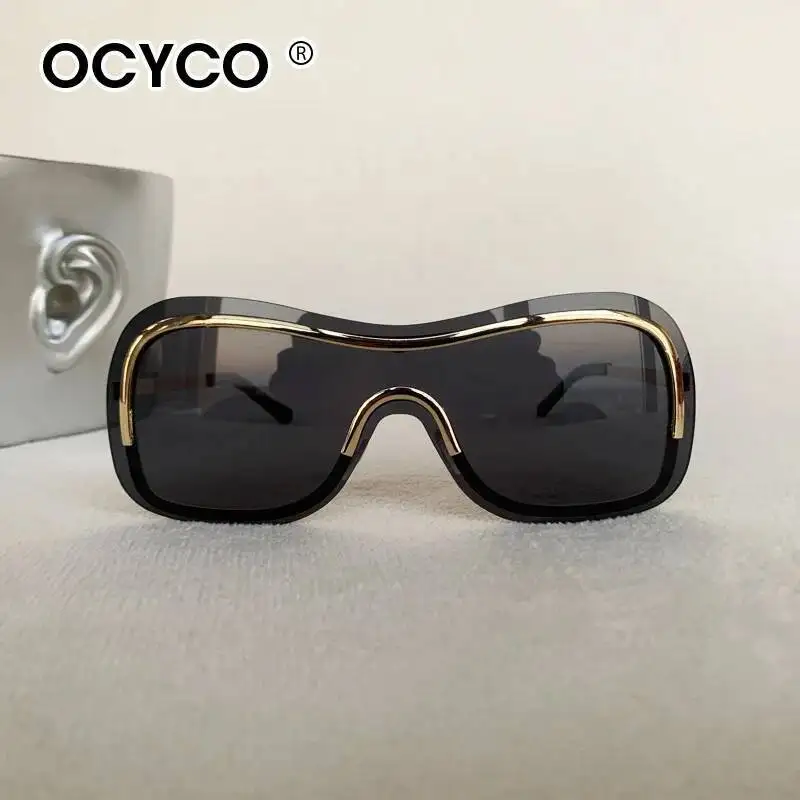 OCYCO 2026 Sonnenbrille: Neue modische, stilvolle, randlose Metall-Sonnenbrille für Herren und Damen – coole Pose, trendiges Design – Detail 8