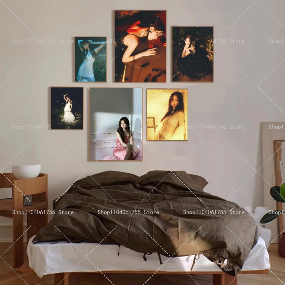 1PC Idol Kazuha Poster Self-adhesive Art Waterproof Paper Sticker Coffee House Bar Room Wall Decor