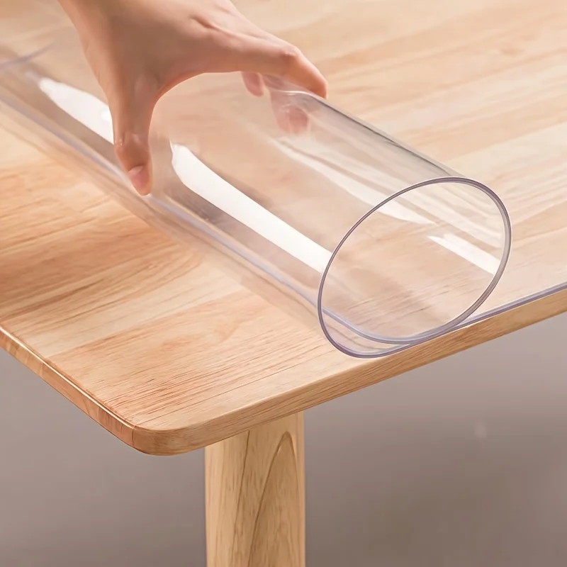 1pc PVC Transparent Table Protector Frosted Desk Cover Waterproof Oilproof Dining Table Mat 60x150/90x150cm Plastic Soft Glass