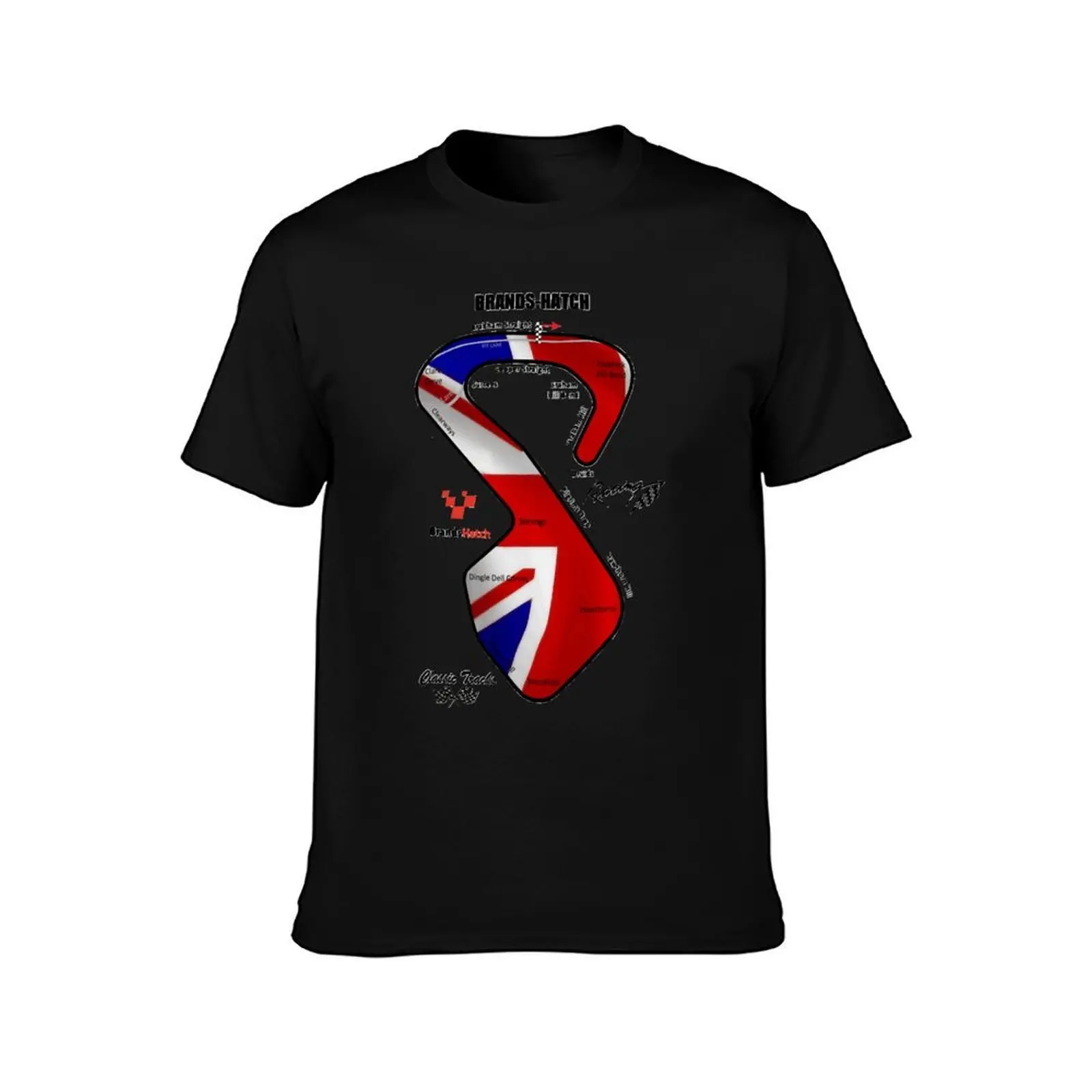 Brands-Hatch Racing Track T-Shirt, Summer Casual Cotton Tee, Oversized Streetwear Tops, Vintage Graphic Print, Unisex Men Women
