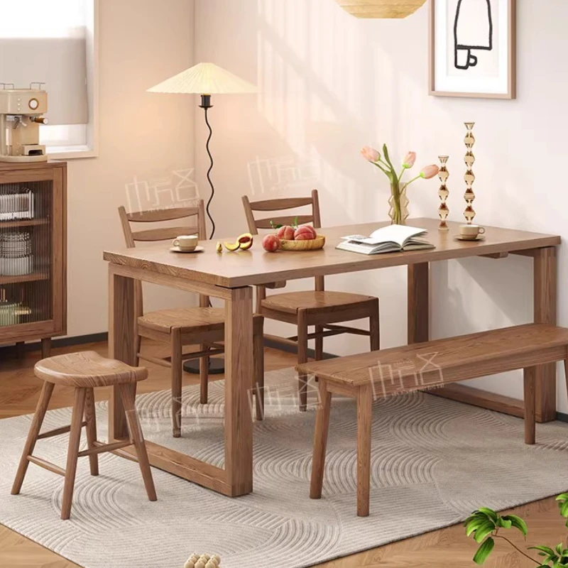 

All Solid Wood Nordic Ash Wood Dinner Stool Backless Modern Minimalist Stylish Bench Elegante Y Hermoso Dining Room Furniture