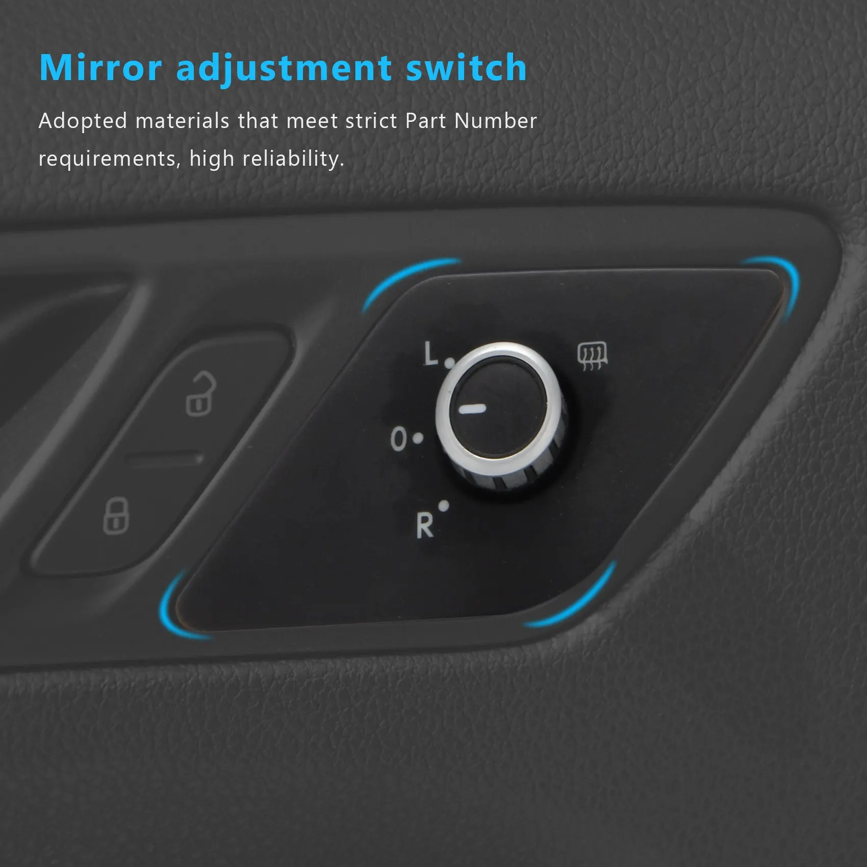 Car Rear View Mirror Adjustment Control Switch Rear View Mirror Switch Knob Suitable for Volkswagen Jetta 16D959565A