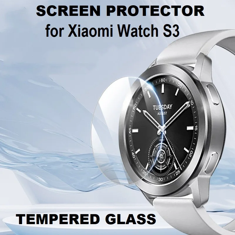 5PCS Screen Protector for Xiaomi Mi Watch S3 47mm Smartwatch Tempered Glass Scratch-Proof Protective Film