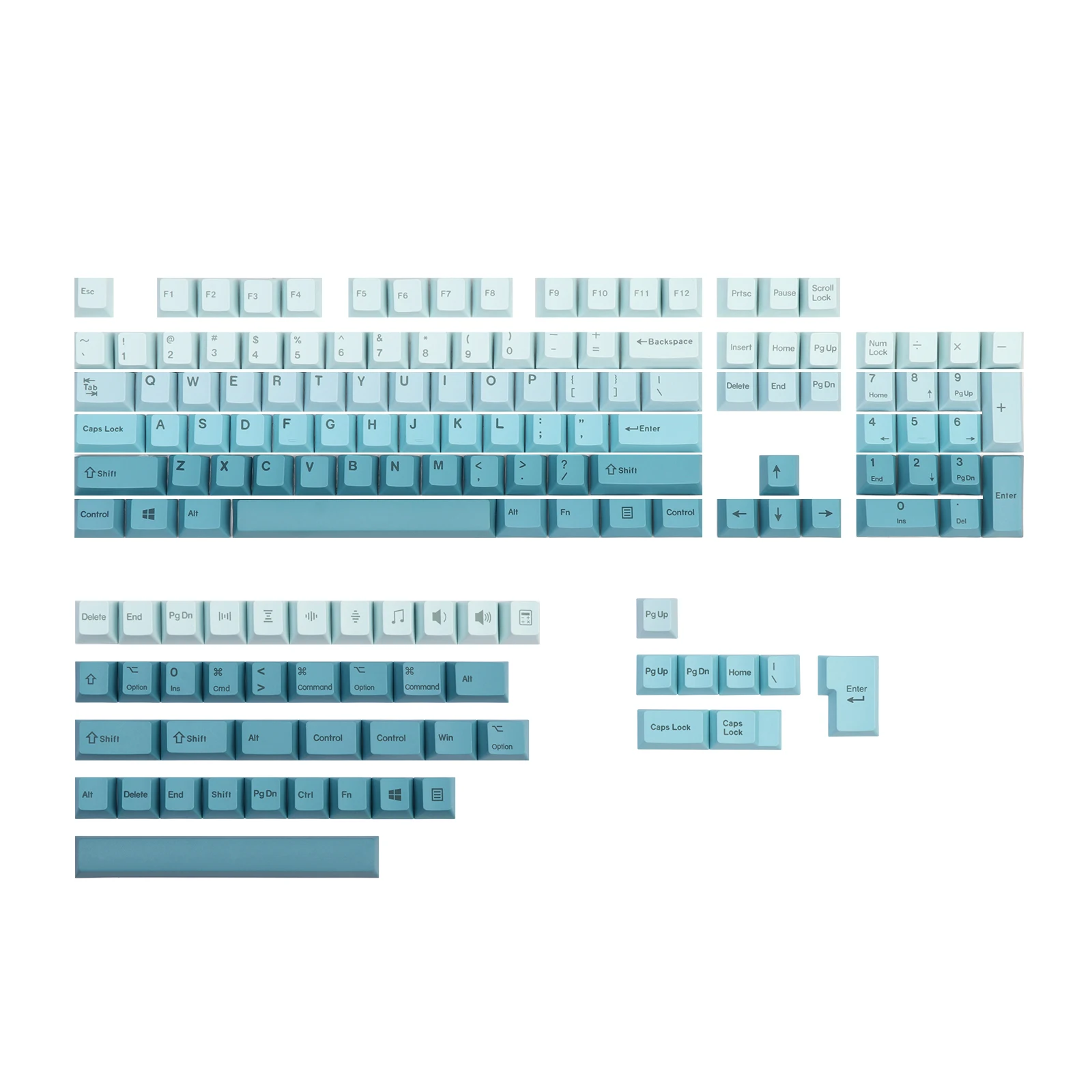 

EPOMAKER Emerald Mist 149 Keys PBT Keycaps Cherry Profile Dye Sublimation Keycaps Set for Mechanical Gaming Keyboard