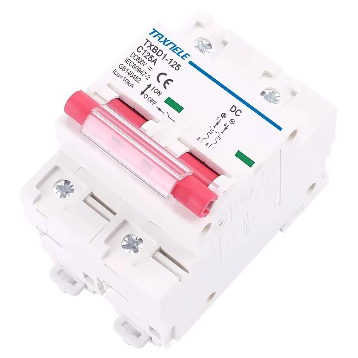 

DC12-600V MCB Solar Mini Circuit Breaker Battery Switch TXBD1-125 80A 100A 125A for Photovoltaic PV System