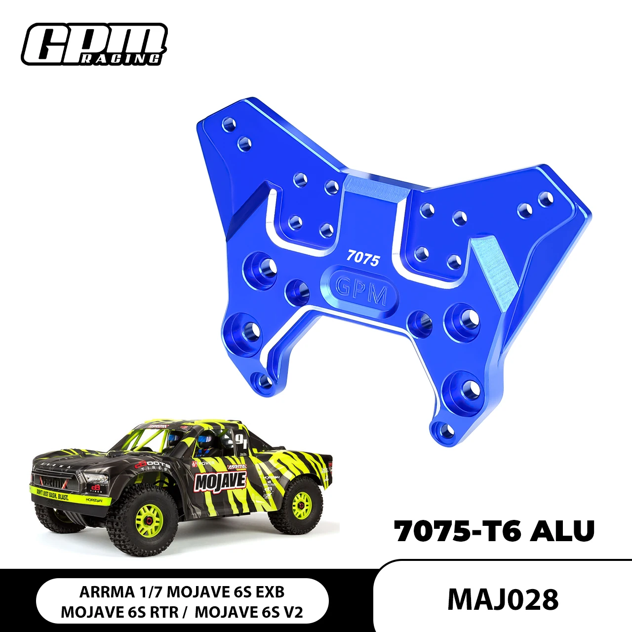 

GPM 7075-T6 Alloy Front Shock Tower For ARRMA 1/7 Mojave 6S EXB / Mojave V2 RTR