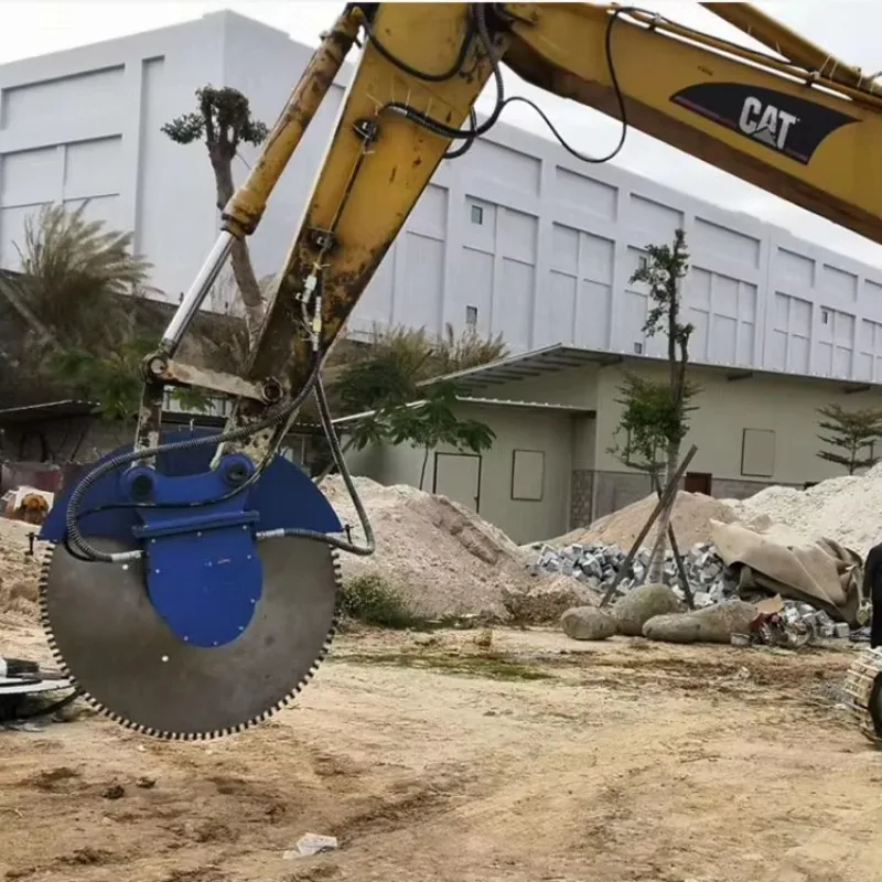 Hydraulic Rock Saw Full Sealed Design Waterproof Attachment For Construction Machinery Outdoor Site