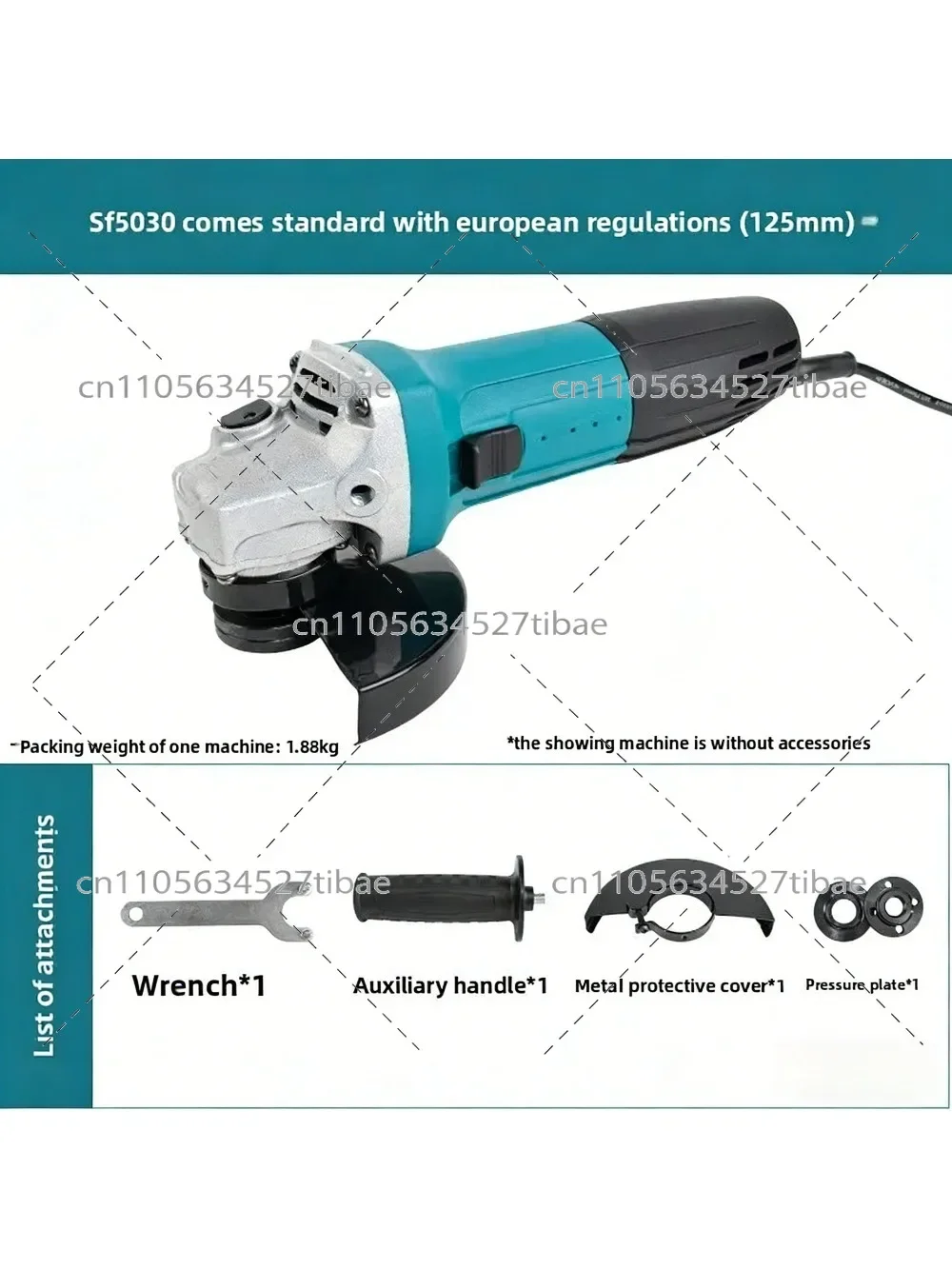 Professional Electric Mini Angle Grinder Variable Speed 125 Mm for DIY Projects And Home Improvement