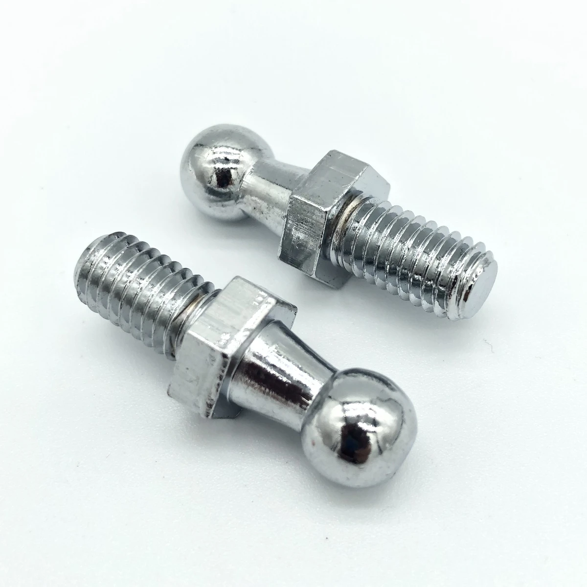 2x 10mm M8 M6 Universal Boot Bonnet Gas Strut End Fitting Connector Ball Screw Bolt Pin Joint Valve for Spring Lift Supports