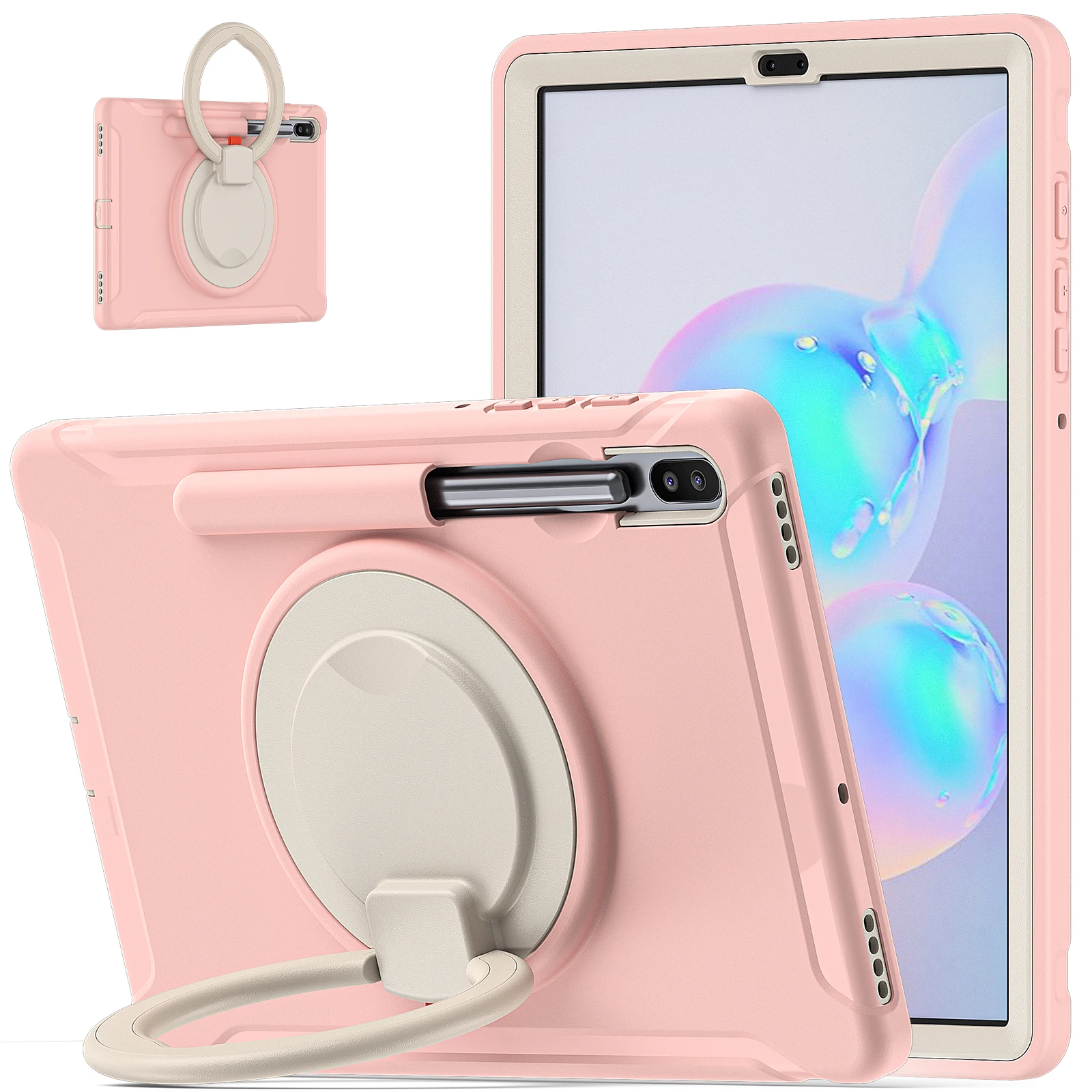 For Samsung Galaxy Tab S6 10.5 inch 2019 SMT860 T865 SM-T867 Case Kids Safe Armor Shockproof PC +TPU Hybrid Stand Tablet Cover