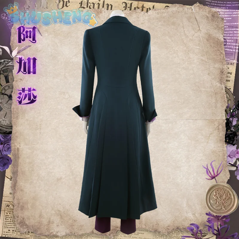 Disfraz de Cosplay de Agatha Harkness Prof. Conjunto inspirado en la película de Emeritus Harkness para hombres y mujeres, incluye abrigo, camisa, pantalones y accesorios.