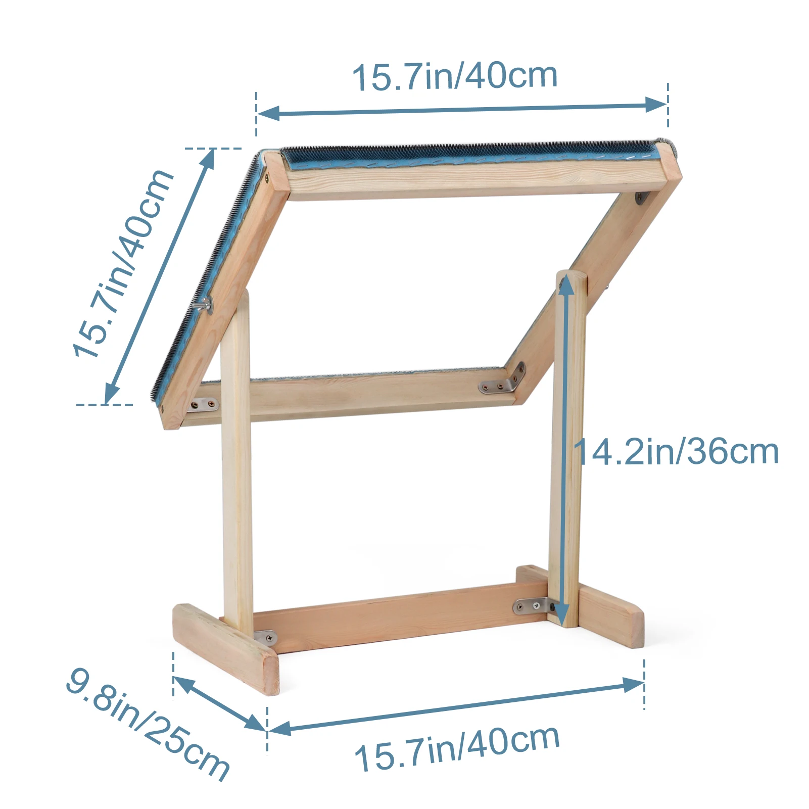 Square Embroidery Hoop Wooden Gripper Strips For Punch Needle Frame With Needle DIY Embroidery Sewing Cloth Painting Quilting