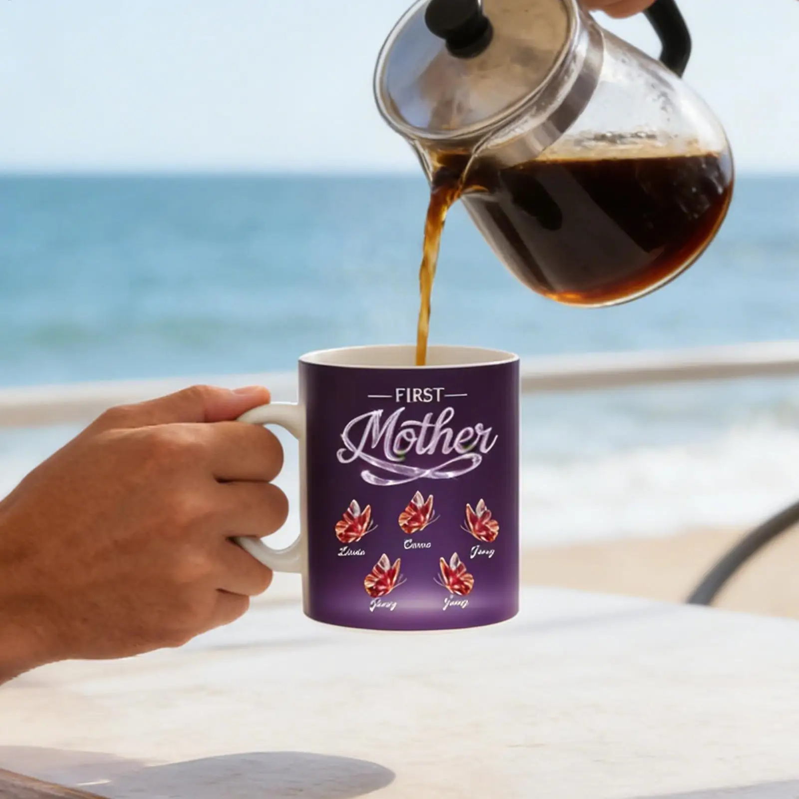 Mama Coffee Mug 330ml Novelty Ceramic Drinkware Mothers Day Love Mom Coffee Cup for Grandma Wife Sister Female Daughter Birthday