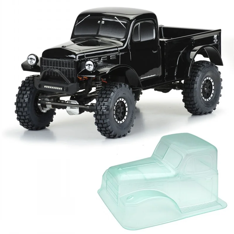 Plastic Clear Body for Dodge Power Wagon Cab Axial SCX10 TRAXXAS TRX4 YK4102 RGT 86100 Redcat Gen8 MST 1/10 RC image 3