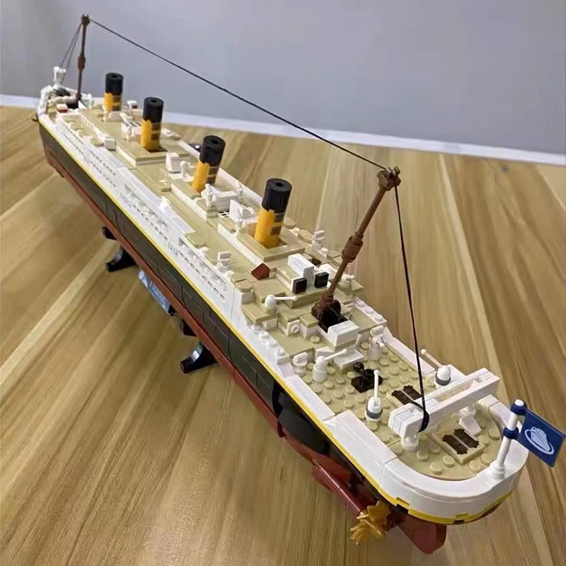 2022 pçs titanic 2in1 tijolos 3d plástico grande barco de cruzeiro modelo clássico filme blocos de construção tijolos diy brinquedos crianças