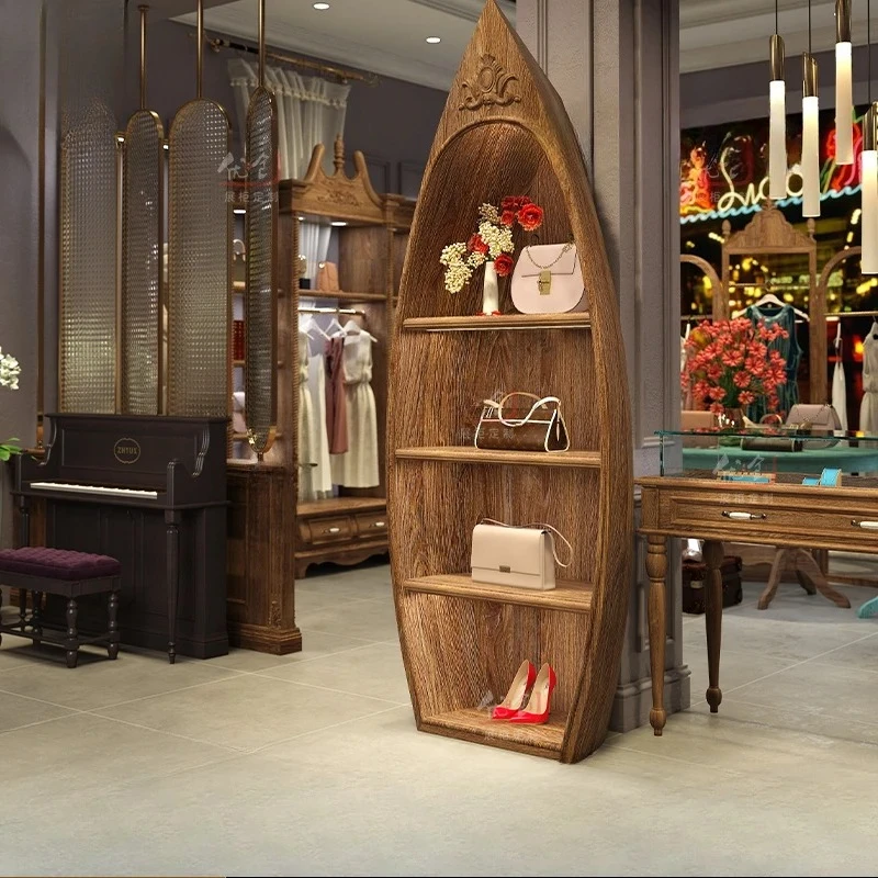 Medieval product  display cabinet Container paint display Multifunctional shoe and bag store Creative display rack
