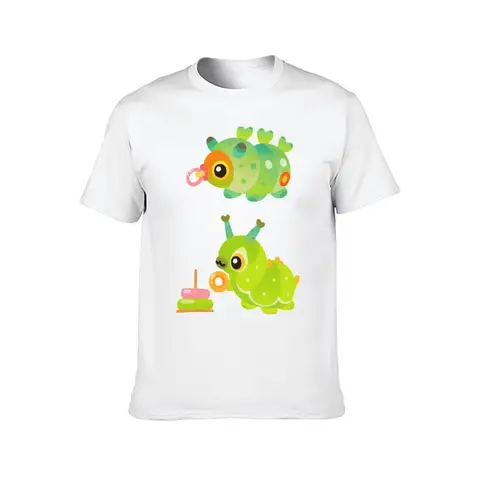 Baby Caterpillar T-shirt, roliga bomulls-t-shirts för män, casual T-shirt 6 best sales larvmän - №6