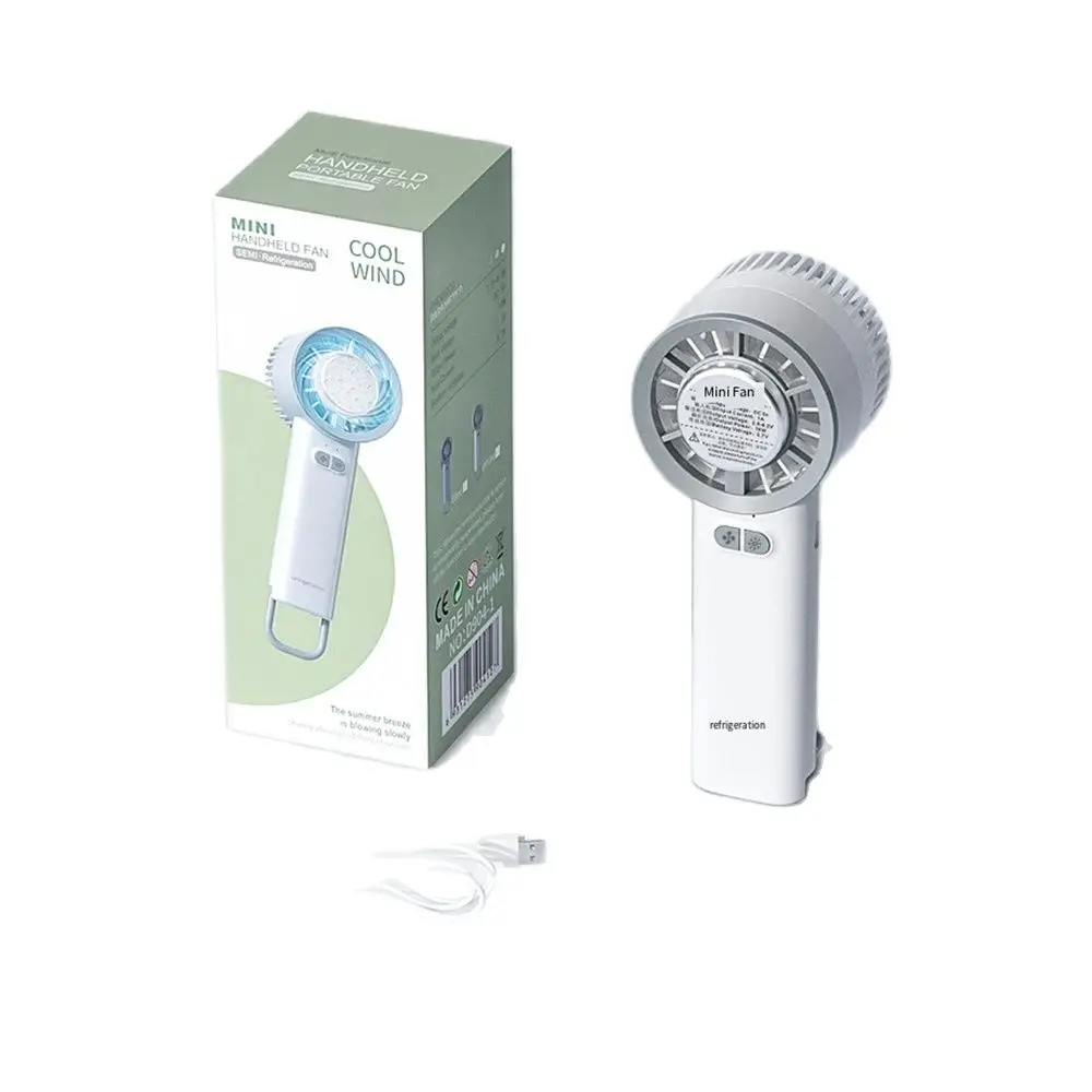 Handheld Portable Refrigeration Fan, 3 Speeds Ice Cooling Fan, 1800mAh Battery, Mini USB Fan for Outdoor