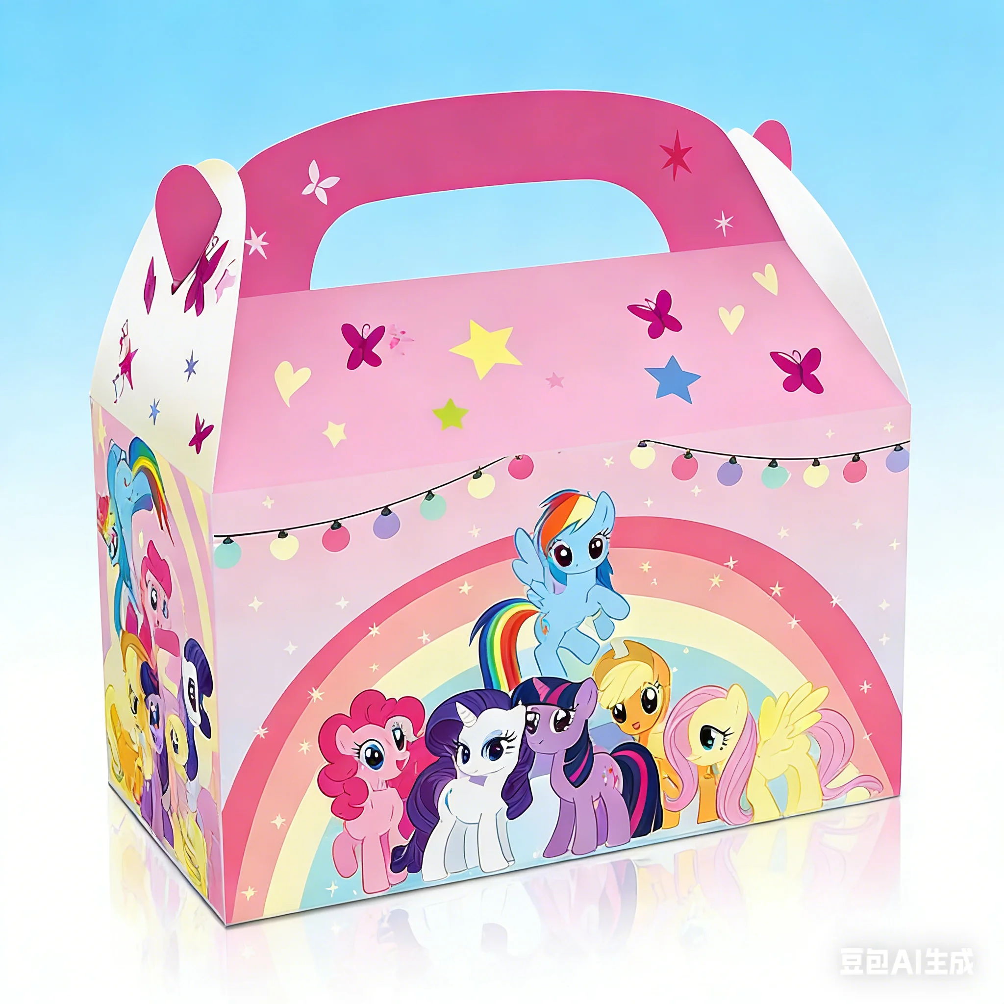 

12pcs My Magical Little Ponys Bag Party Decor Pony Popcorn Box Kraft Gift Box Baby Shower Kids Gifts Packaging Party Supplies