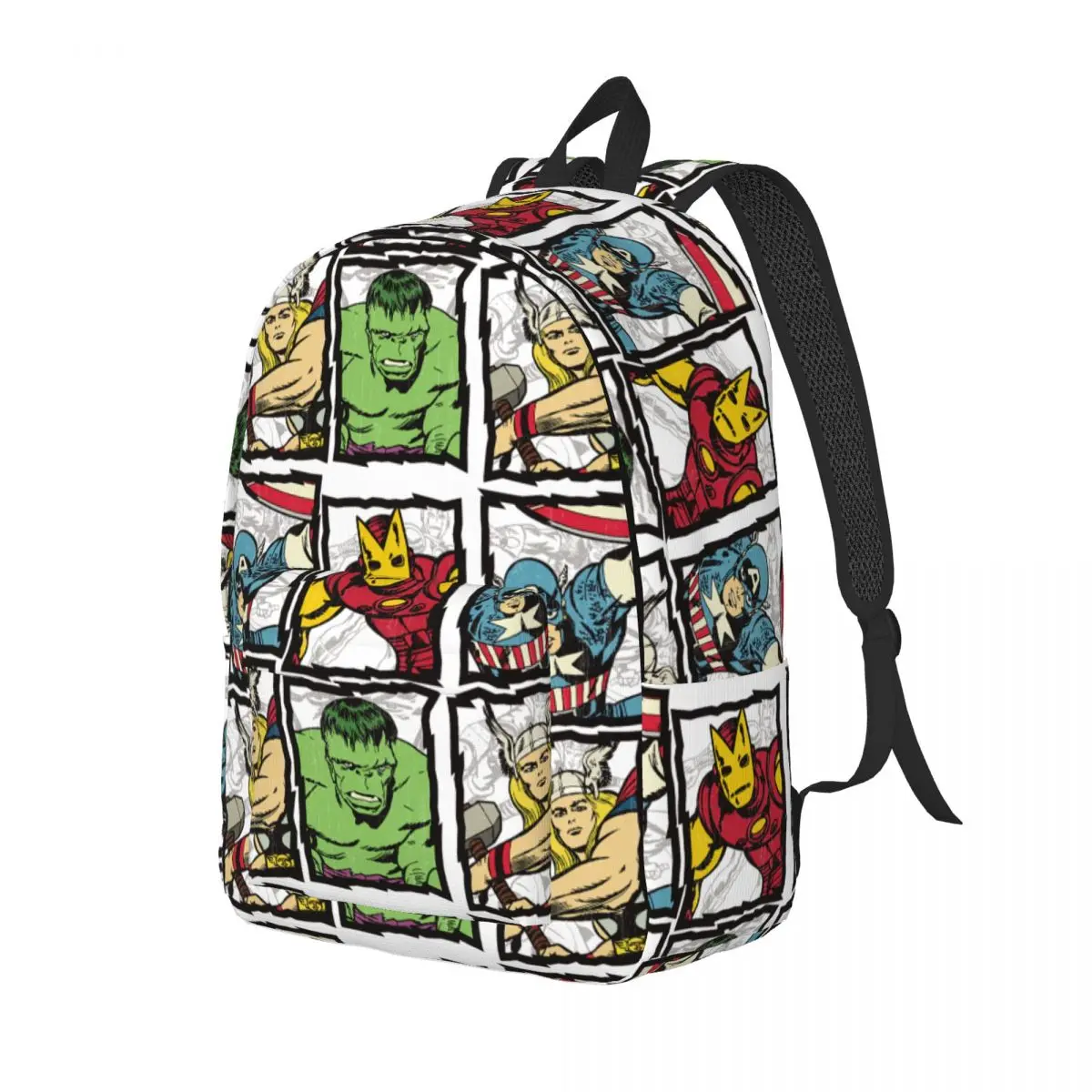 Custom Captain America Superhero Canvas Backpacks for Women Men Water Resistant School College Hulk Bag Print Bookbags