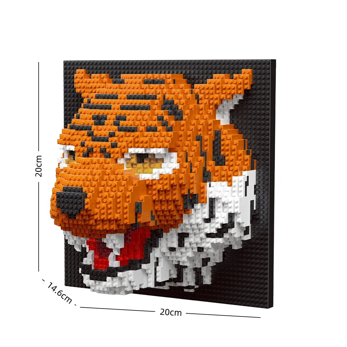 KNEW BUILT Chameleon, Parrot, kreative 3D-Tier-Wandmalerei, Mikrobausteine – DIY-Desktop-Dekoration, Puzzle-Spielzeug, Weihnachts- und Geburtstagsgeschenk – Detail 8