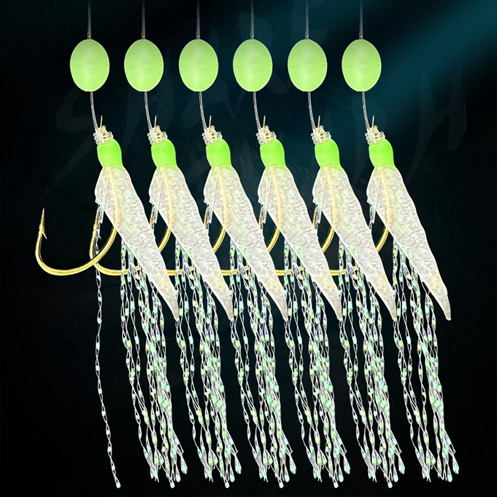 

8 - 19# Fishing Rigs Luminous Fishing Bait Rigs Fishing Bead 6.7inch / 9g For Outdoor Saltwater Freshwater Fishing 6PCS/pack