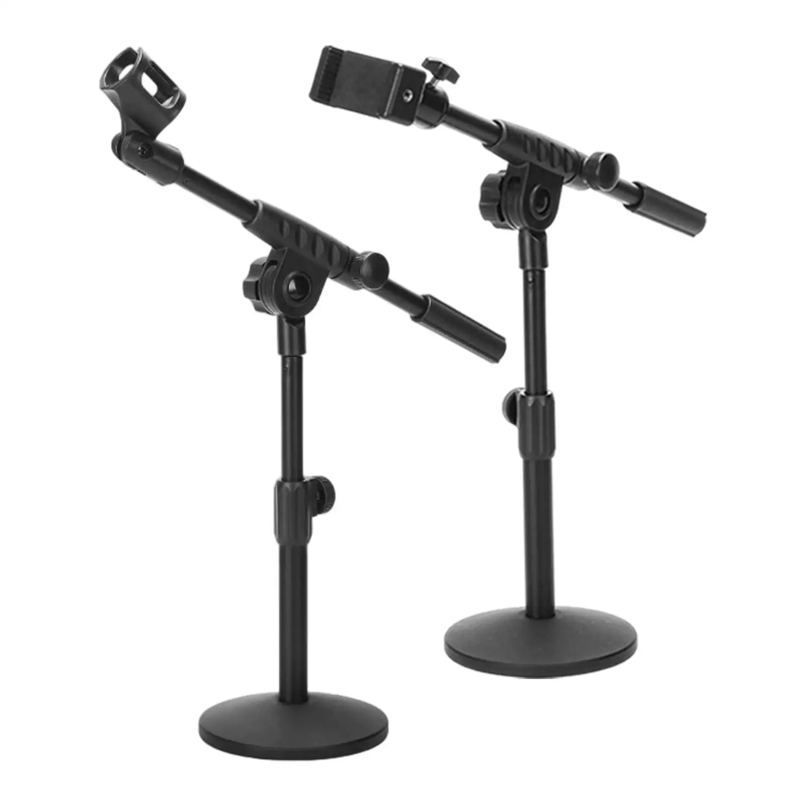 حامل ميكروفون قوي ومتعدد الوظائف ومحمول بسهولة تثبيت حامل أرضي للميكروفون مع قاعدة مستديرة لحفلات الاستوديو #1