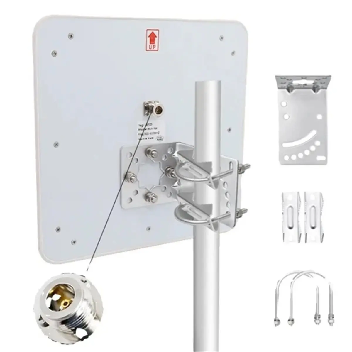 

Направленная RFID-антенна 915 МГц с металлическим кронштейном, высоким коэффициентом усиления 9 дБи, водонепроницаемая для наружных Интернета вещей