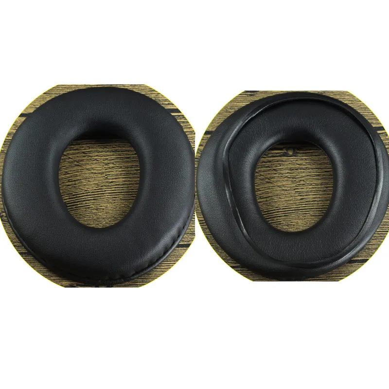 Penggantian 1 pasang kulit domba Protein kulit 115X110MM bantalan telinga untuk MDR-CD750 CD1000 CD2000 CD3000 headphone penutup telinga hitam