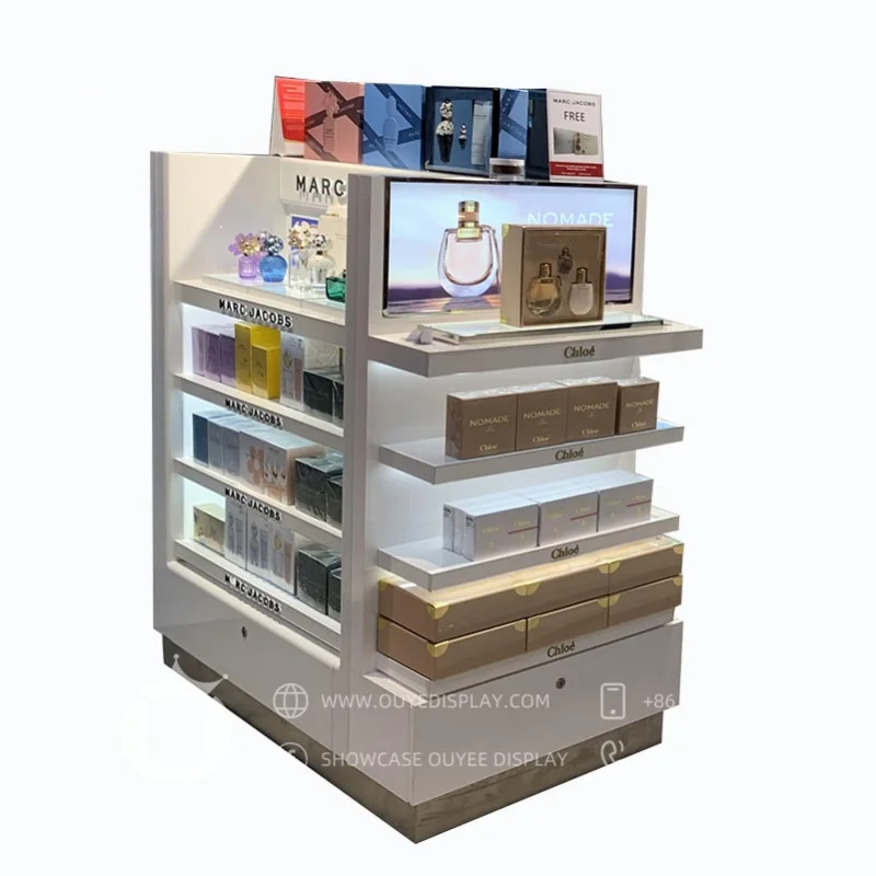 Customized-makeup cosmetic merchandising display rack cosmetic display stand makeup