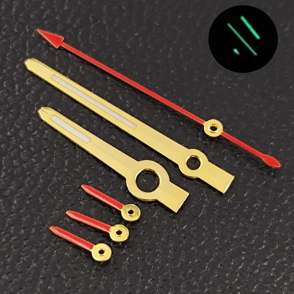 Silber/Gold VK63 Uhrzeiger Passend für VK63 Quarzwerk Uhrzeiger Passend für VK63 Zeiger 6-Pin Grün Leuchtend Uhrenzubehör – Detail 9