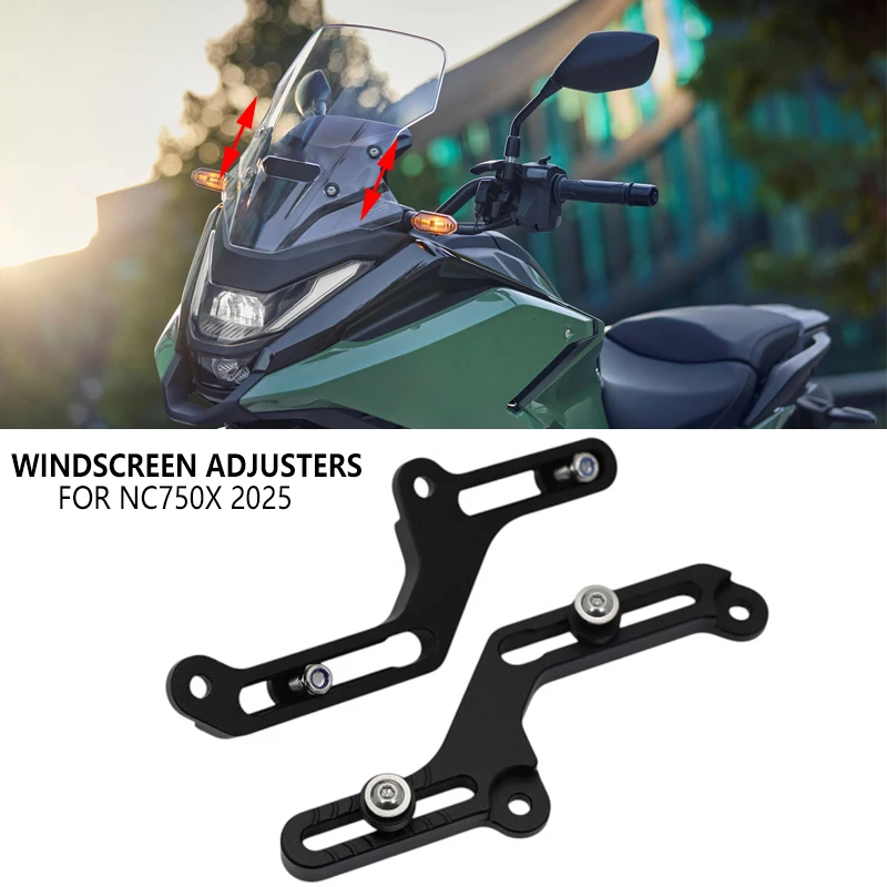 

For HONDA NC750X NC 750 X NC750 X NC 750X 2025 Motorcycle Windscreen Adjusters Airflow Adjustable Windscreen Wind