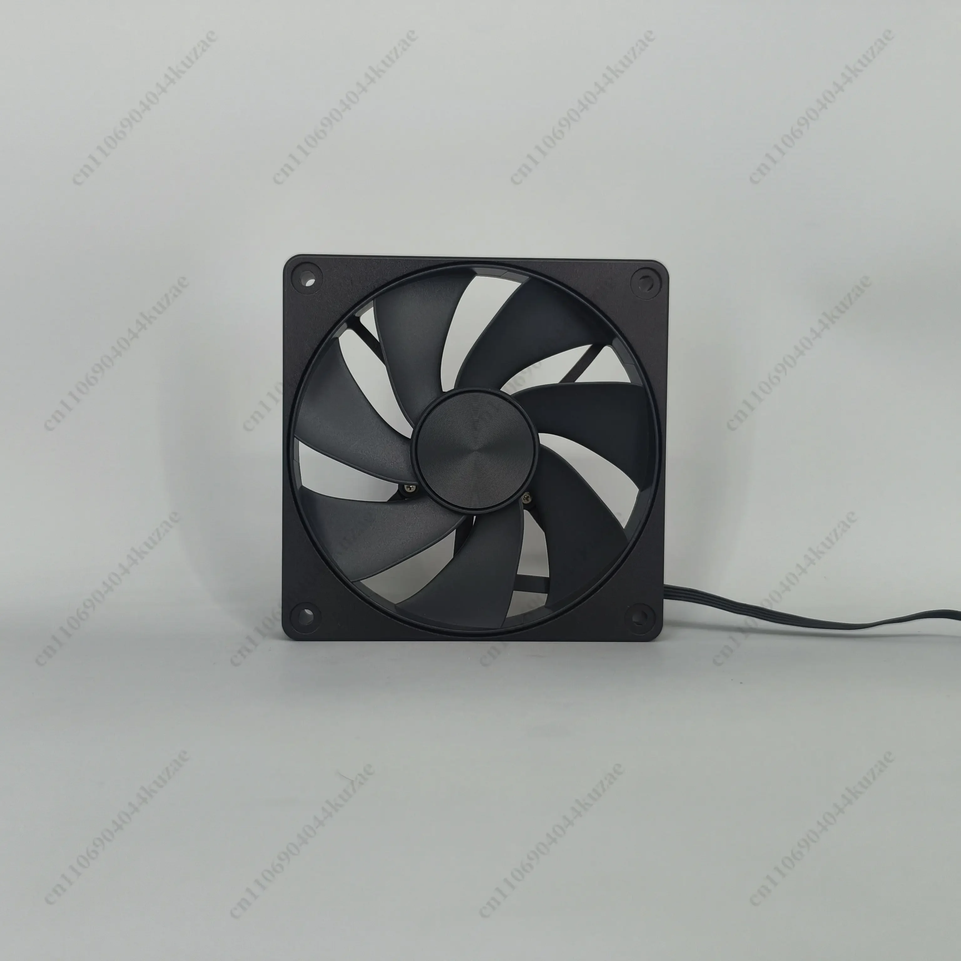 FMT 12V 12cm Liquid Bearing Silent Cooling Fan, CNC Machined Anodized All-Aluminum Frame, Forward & Reverse Blades