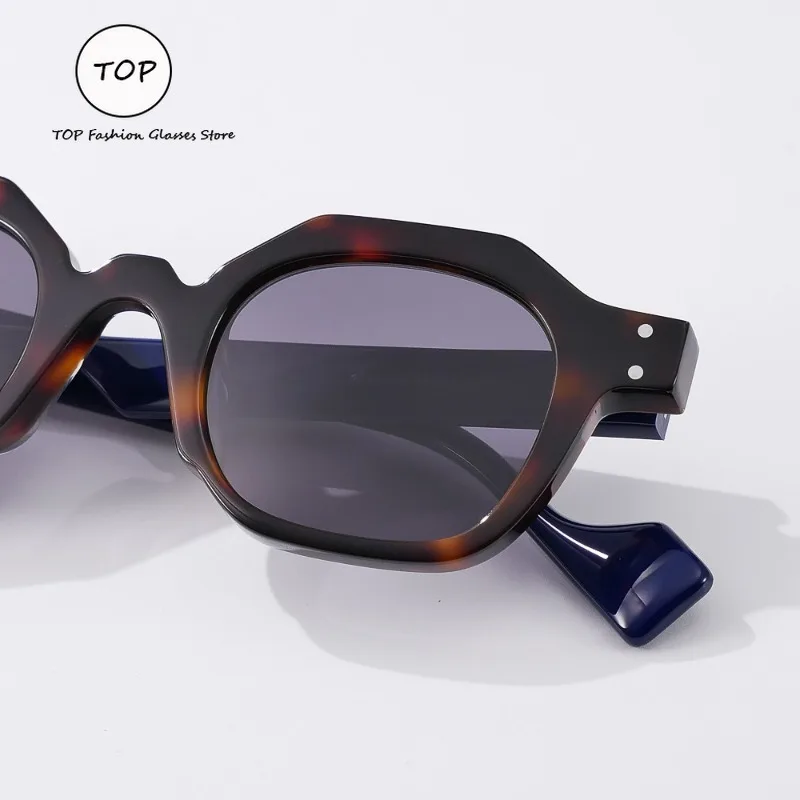

Top Men's New Advanced Sense Polygon Retro Sunglasses UV400 Women's Fashion Trend Street Photography Sunglasses