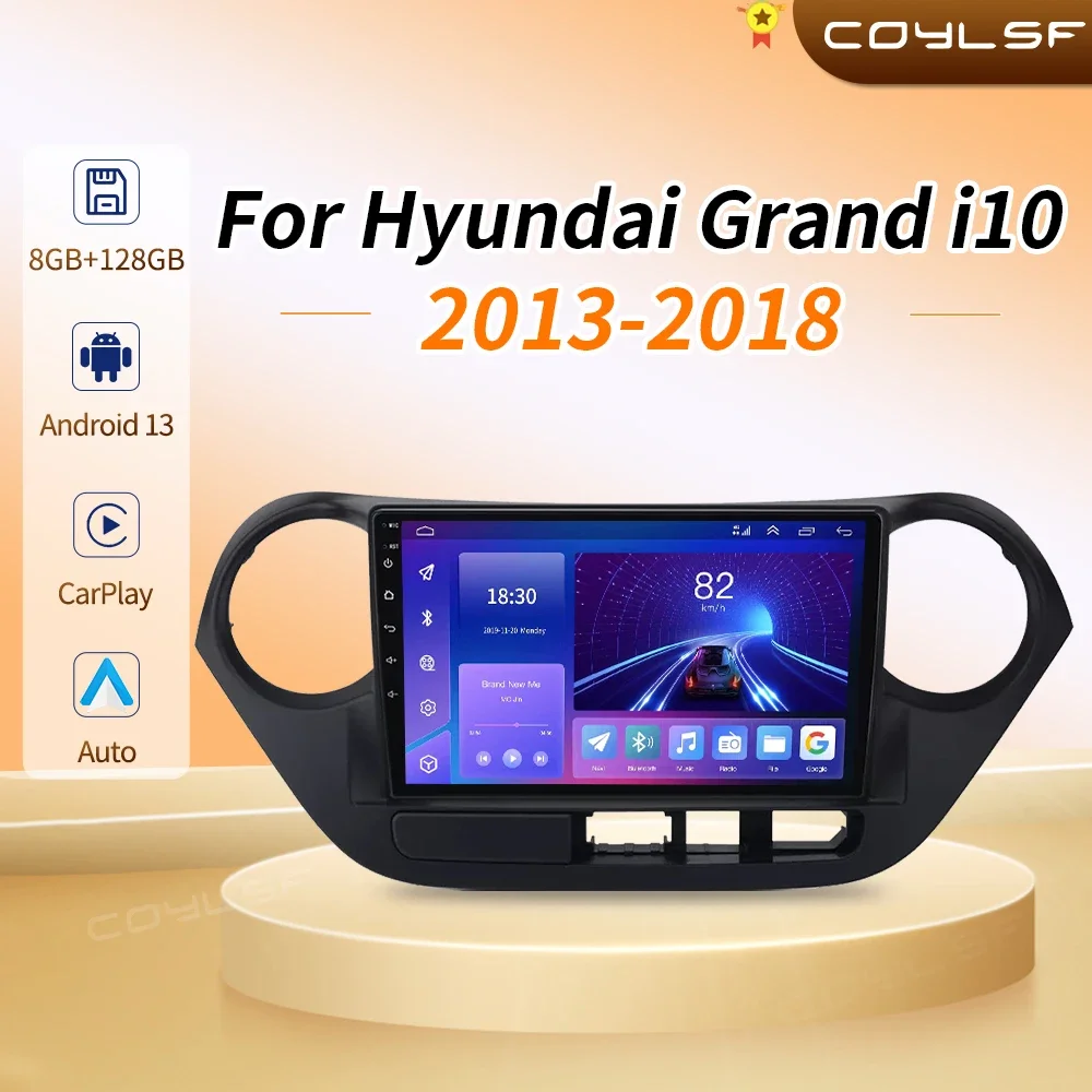 

2Din Android 13 Car Radio for Hyundai Grand I10 2013-2018 Multimedia Player GPS Navigation Carplay Stereo Head Unit Speakers